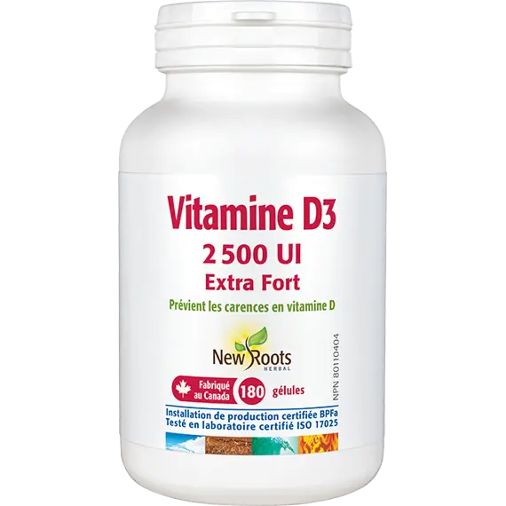 Vitamine D3 2 500 UI Extra Fort (Gélules)